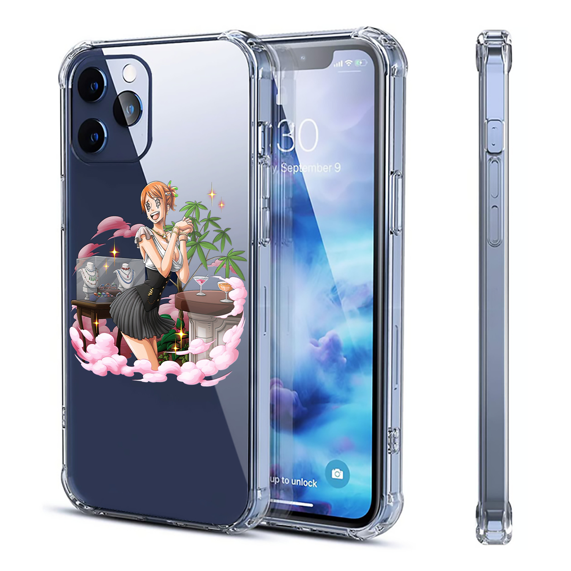 （画像用） ワンピース ナミ ONE PIECE Nami 【iPhone 12シリーズ対応】透明スマホケース（クリアソフトケース）